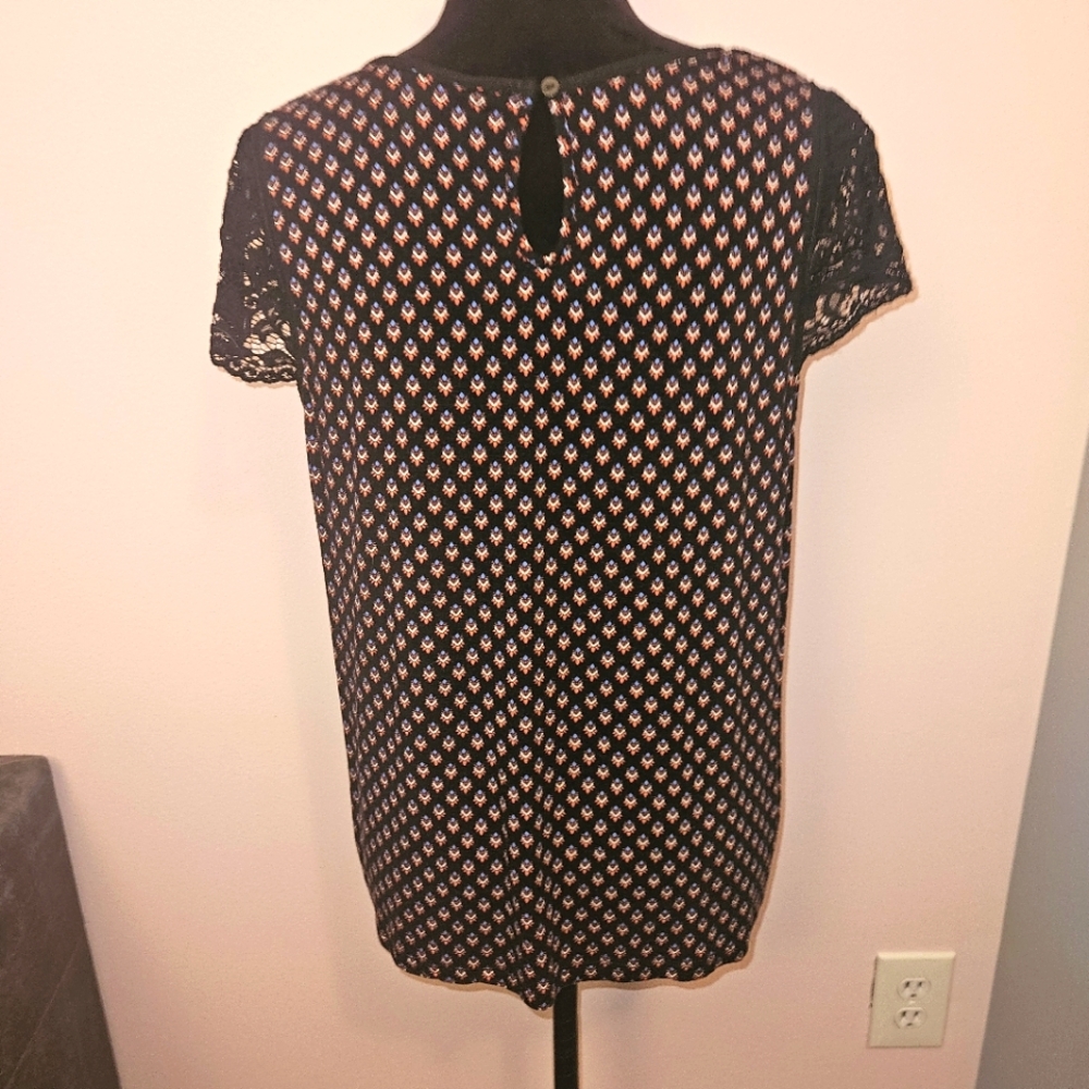 Rafaella Colorful Paisley Top - Size Large - Picture 5 of 7